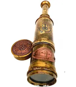 تلسکوپ برنجی با وضوح بالا لنز DF بزرگنمایی درخشان Scout Regiment Brass Telescope 19' London 1940 Broadhurt - زمان تحویل 3 تا 4 ه