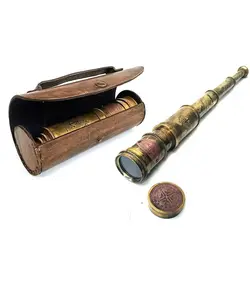 تلسکوپ برنجی با وضوح بالا لنز DF بزرگنمایی درخشان Scout Regiment Brass Telescope 19' London 1940 Broadhurt - زمان تحویل 3 تا 4 ه