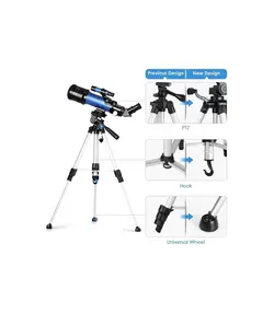 تلسکوپ 70 میلی متری دیافراگم + کوله پشتی