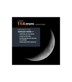 سلسترون - تلسکوپ نیوتنی کامپیوتری 114LCM - تلسکوپ برای مبتدیان - 2 چشمی - سه پایه تمام قد - پایه موتوری آلتازیموت - بازتابنده نی