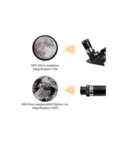 تلسکوپ شکست نجومی با سه پایه حرفه ای 70 میلی متری تک چشمی Astronomical Refracting Telescope 70mm Large diameter 300mm AZ Mount