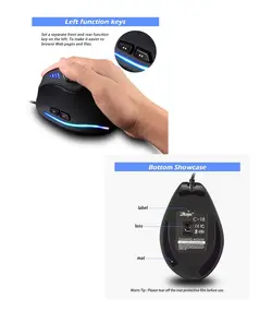 ماوس عمودی گیمینگ زلوتس مدل C18 برند ZELOTES