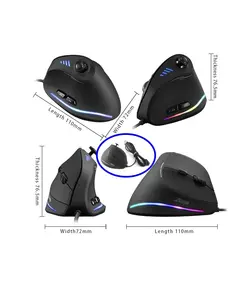 ماوس عمودی گیمینگ زلوتس مدل C18 برند ZELOTES