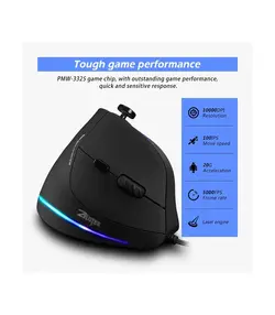 ماوس عمودی گیمینگ زلوتس مدل C18 برند ZELOTES