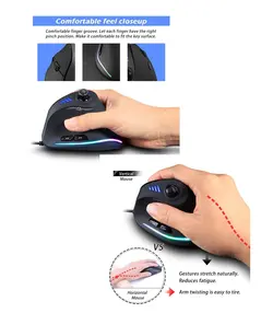 ماوس عمودی گیمینگ زلوتس مدل C18 برند ZELOTES