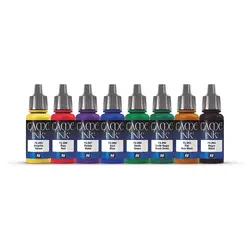 پک 8 عددی رنگ مخصوص ایربراش والجو مدل Ink Acrylic Paint Set برند Vallejo