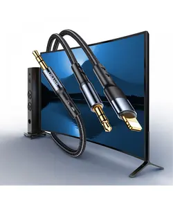 کابل صدا j3.5 to TC یوسامز 1.2m مدل US-SJ555 2IN1 برند Usams