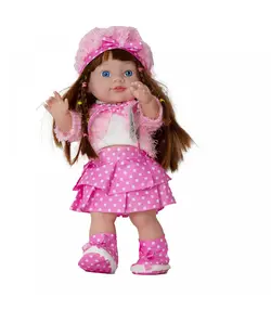 عروسک نوزاد دختر کلاه دار همراه با آهنگ فارسی کد 03