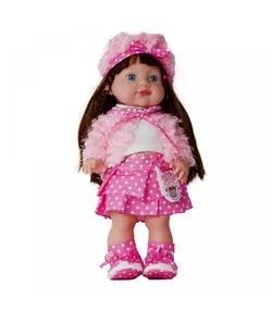 عروسک نوزاد دختر کلاه دار همراه با آهنگ فارسی کد 03