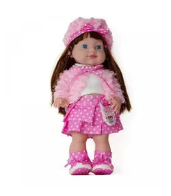 عروسک نوزاد دختر کلاه دار همراه با آهنگ فارسی کد 03