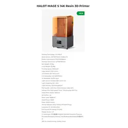 پرینتر سه بعدی کریلیتی مدل HALOT-MAGE S 14K  برند Creality