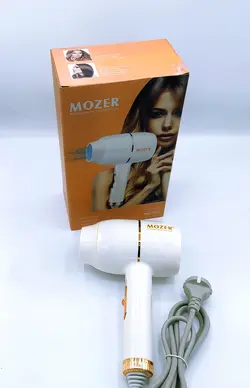 سشوار مسافرتی حرفه ای مارک پرو موزر 3311،قدرت متور ۱۶۰۰وات ،تک رنگ سفید ،متور سیم پیچی ،دارای سه حالت سر و داغ با گارانتی دو سال