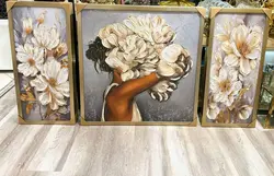 تابلو تکسچر سه تیکه برجسته