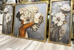 تابلو تکسچر سه تیکه برجسته