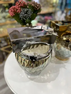 سطل و جا دستمالی گلدار