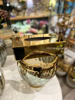 سطل و جا دستمالی گلدار