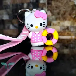 جاکلیدی سیلیکونی کیتی صورتی