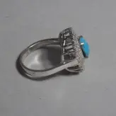 انگشتر فیروزه نیشابور رنگ فوق محک و بالا زنده