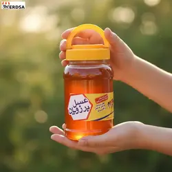 عسل چند گیاه 1 کیلویی موم دار