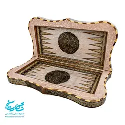 تخته نرد و شطرنج 50 سانتی خاتم کاری اعلا با نقاشی تذهیب