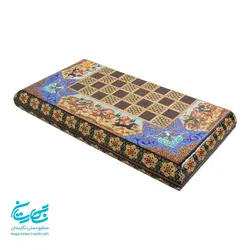 تخته نرد و شطرنج خاتم کاری 40 سانتیمتری با نقاشی چوگان