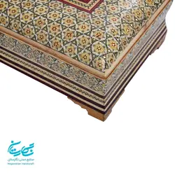 ست جعبه دستمال کاغذی و جعبه کارد و چنگال خاتم کاری