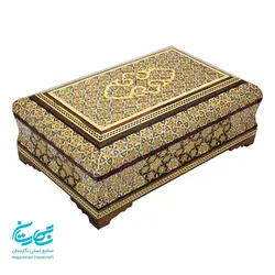 جعبه جواهرات خاتم کاری 14 در 22 س.م