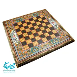 تخته نرد و شطرنج 50 سانتی خاتم کاری اعلا با نقاشی گل و مرغ