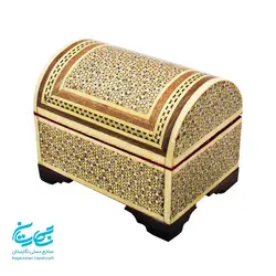جعبه حلقه خاتم کاری صندوقچه ای رنگ روشن