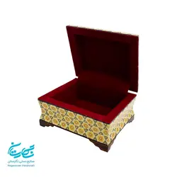 جعبه جواهرات خاتم کاری 10 در 12 س.م