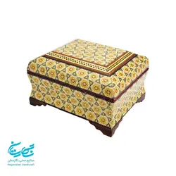 جعبه جواهرات خاتم کاری 10 در 12 س.م