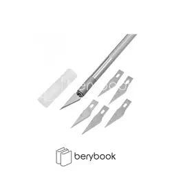 linery / کاتر  قلمی 5 نوک نقره ای