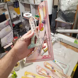 گونیا خیاطی اشل 1/2_1/4|خط کش گونیا 2 عددی