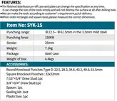 پانچ هیدرولیک از سایز 22,5 تا 61,5 میلیمتر زوپر مدل SYK-15