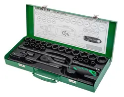 جعبه بکس درایو 1,2 اینچ 6پر فشاری قوی از سایز 10 تا 32 میلیمتر گرین استار green star تایوان