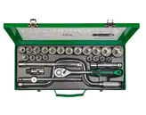 جعبه بکس 26 پارچه درایو 1,2 6پر از سایز 10 تا 32 میلیمتر گرین استار Green star تایوان