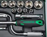 جعبه بکس 26 پارچه درایو 1,2 6پر از سایز 10 تا 32 میلیمتر گرین استار Green star تایوان