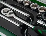 جعبه بکس 26 پارچه درایو 1,2 12پر از سایز 10 تا 32 میلیمتر گرین استار green star تایوان