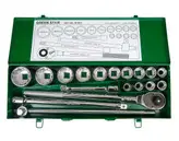 جعبه بکس درایو 3,4 18 پارچه 12 پر از سایز 17 تا 50 میلیمتر گرین استار Green star تایوان