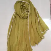 شال برشکا وارداتی دور نوار دوزی شده نخی