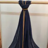 شال مزونی نخی نوار دوزی شده