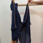 شال مزونی نخی نوار دوزی شده