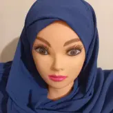هد شال کرپ حریر میله ای.تک پیله رنگ ابی تیره برند لاجورد