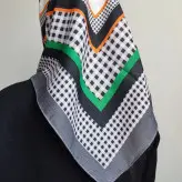 مینی اسکارف کرپ حریر، یا روسری قواره کوچک،در 10 طرح زیبا.
