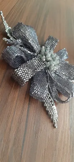 اپلیکه گل منجوق بافت