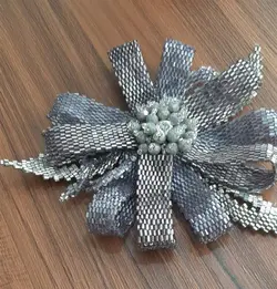 اپلیکه گل منجوق بافت