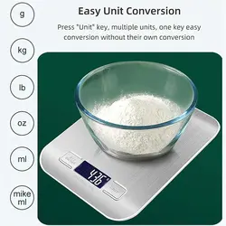 ترازو آشپزخانه 5 کیلوگرم ابزار پخت و پز دقیق فولاد ضد زنگ HI Bilancia da Cucina Digitale Bianca - فروشگاه اینترنتی آر پی جی کالا | RPG Kala