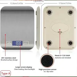 ترازو آشپزخانه 5 کیلوگرم ابزار پخت و پز دقیق فولاد ضد زنگ HI Bilancia da Cucina Digitale Bianca - فروشگاه اینترنتی آر پی جی کالا | RPG Kala