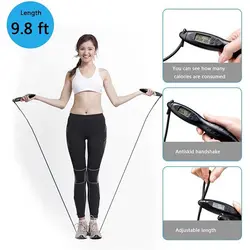 طناب پرش دیجیتال بی سیم شمارش الکترونیکی پرش بی سیم با کالری شمار برای ورزش تمرین تناسب اندام - فروشگاه اینترنتی آر پی جی کالا | RPG Kala