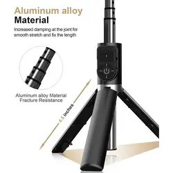 سه پایه تلفن همراه 100 سانتی متری قابل حمل و قابل تنظیم ASHINER برای عکاسی، فیلمبرداری، وبلاگ نویسی و پخش زنده، سازگار با آیفون و اندروید Selfie Stick Premium with Remote  - فروشگاه اینترنتی آر پی جی کالا | RPG Kala